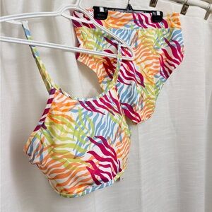 Size large Joe Fresh Multicolor Zebra Print Bikini